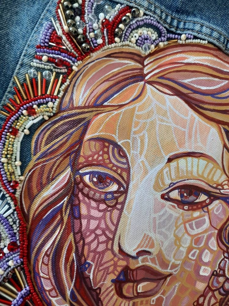 Embroidery drawing jacket