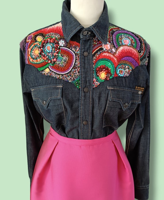 Chemise en jean pour un design personnalisé, chemise en jean avec