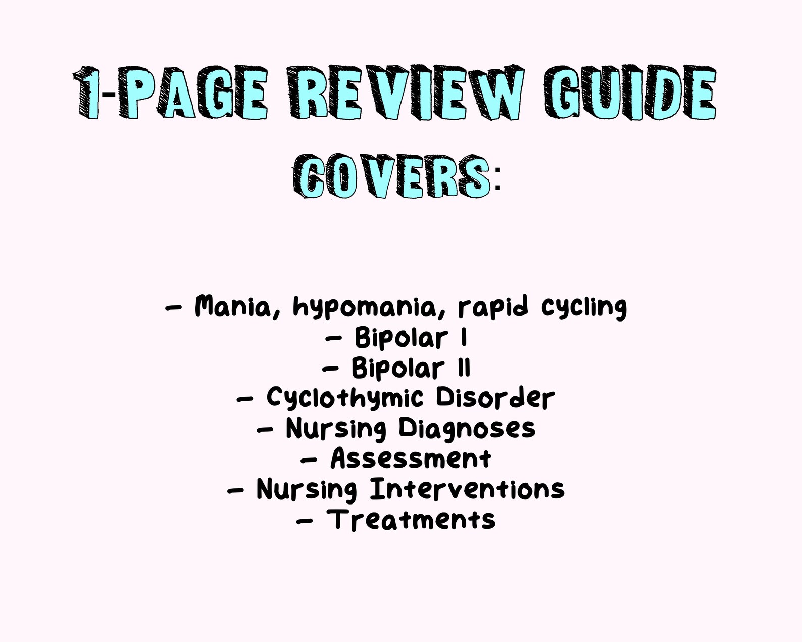 Bipolar Disorder Psychiatric Mental Health Nursing Study Guide - Etsy