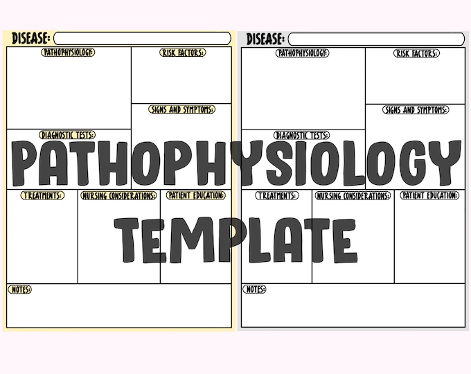 Pathophysiology Nursing Student Template, Disease Process Template ...