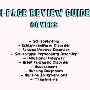 Schizophrenia Spectrum Disorders Psychiatric Mental Health Nursing ...