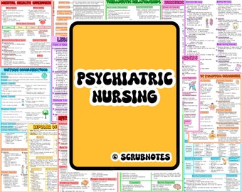 Psychiatrische Mental Gesundheit Nursing Studienführer, Pflegehinweise, Pflegeschulführer