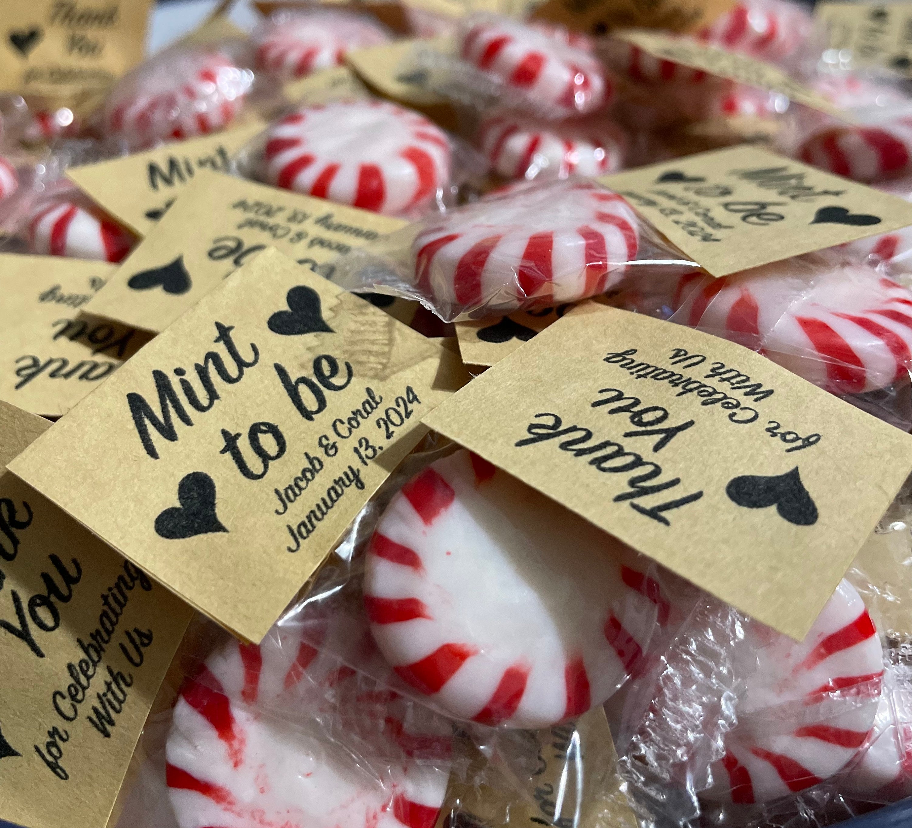 Mint to Be Wedding Favors, Custom Personalized Wedding Mint Favors, Thank You Gift