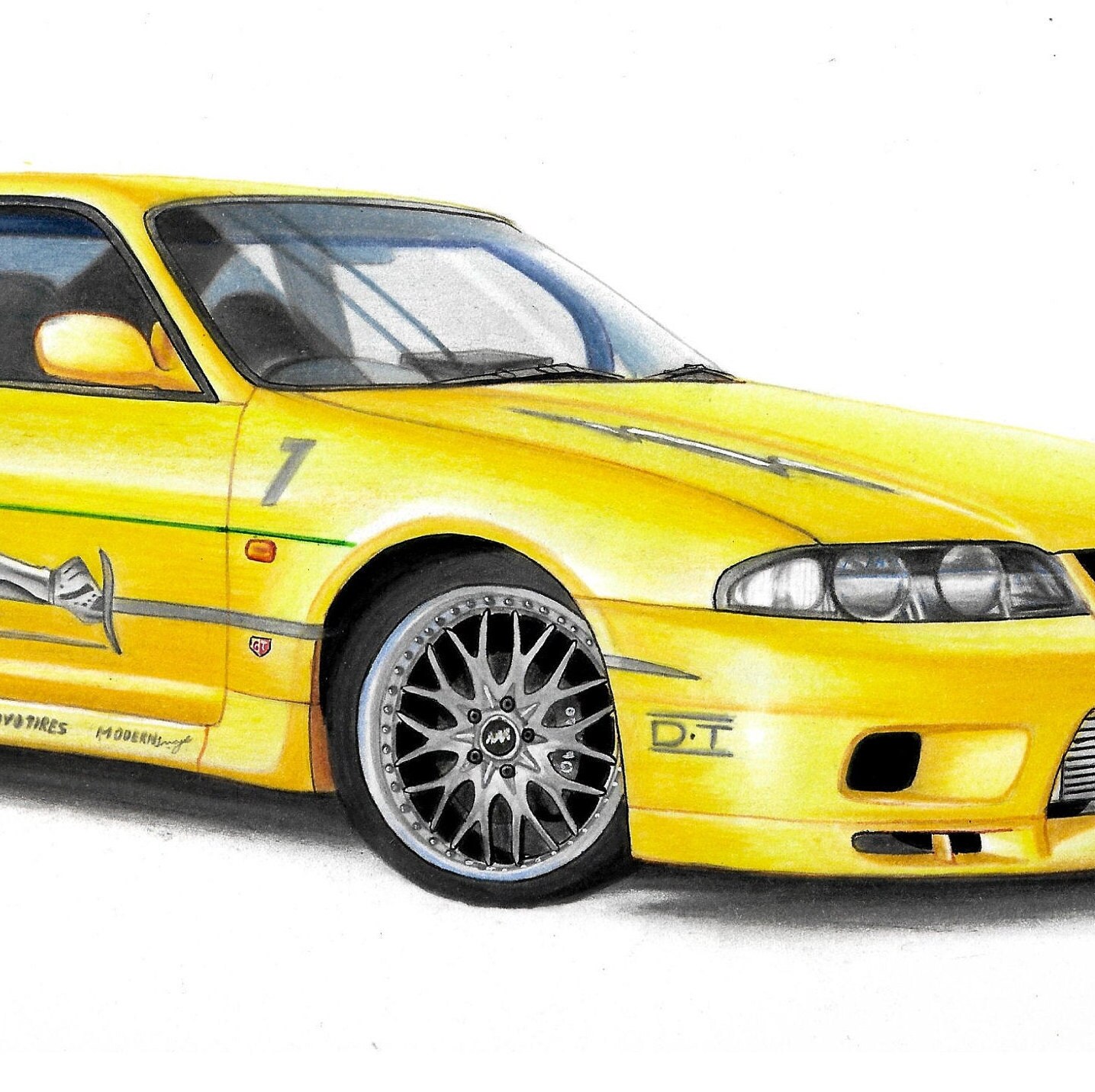 The Fast Saga Anniversary the Fast and the Furious Car Art Poster: LEON ...