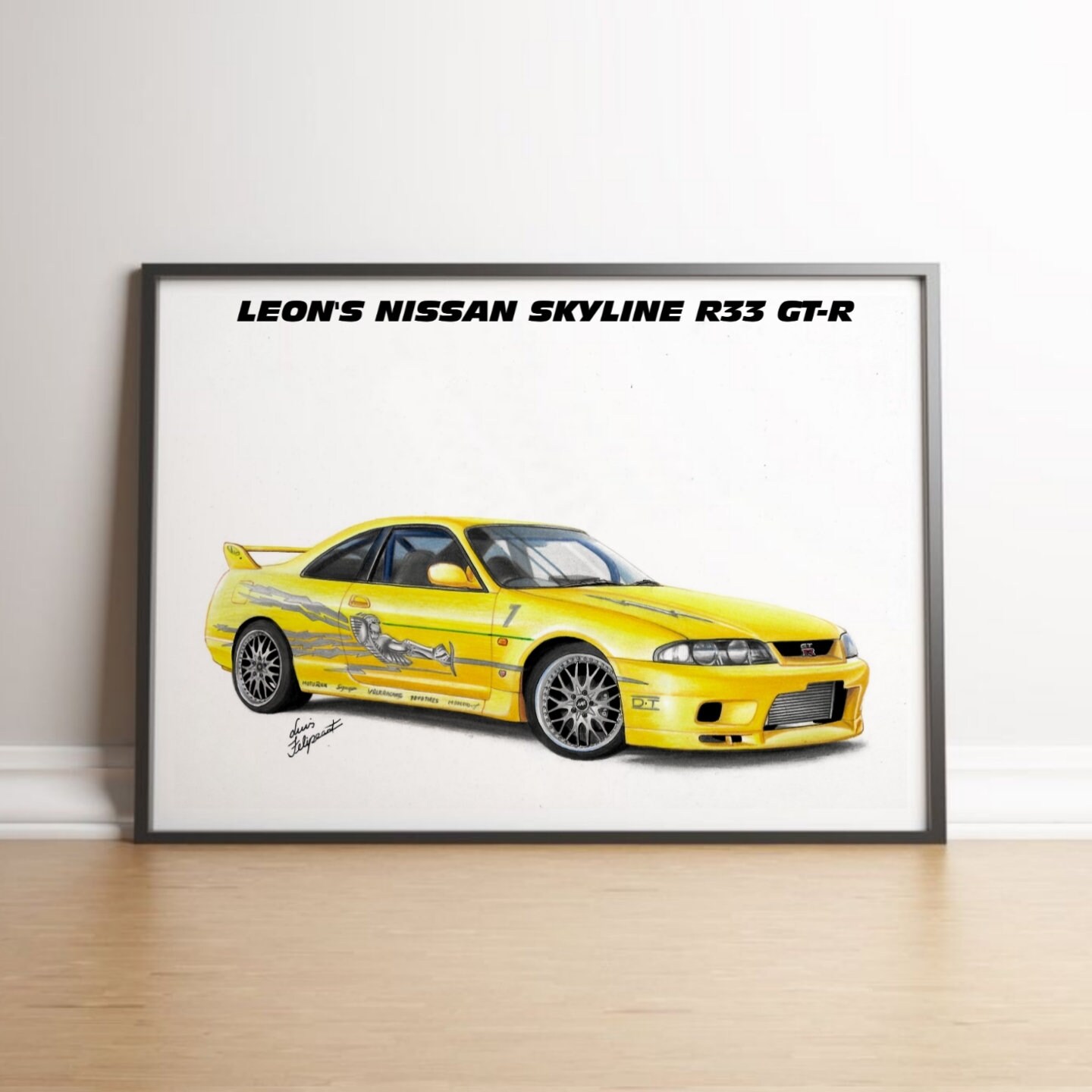 The Fast Saga Anniversary the Fast and the Furious Car Art Poster: LEON ...