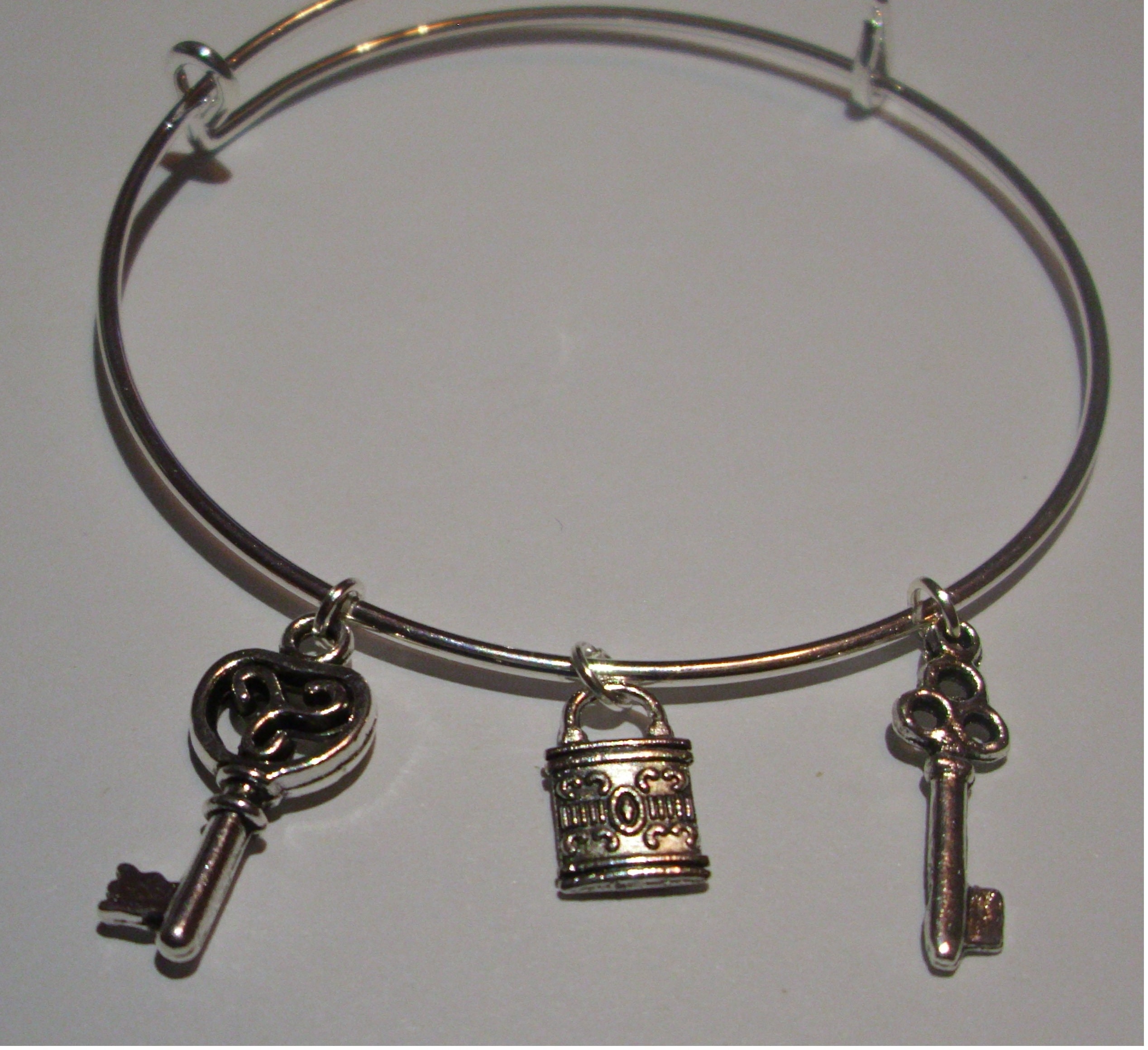 ThreeCharm Key & Lock Bracelet Etsy