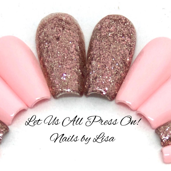 Pink Glitterati-Press On Nails