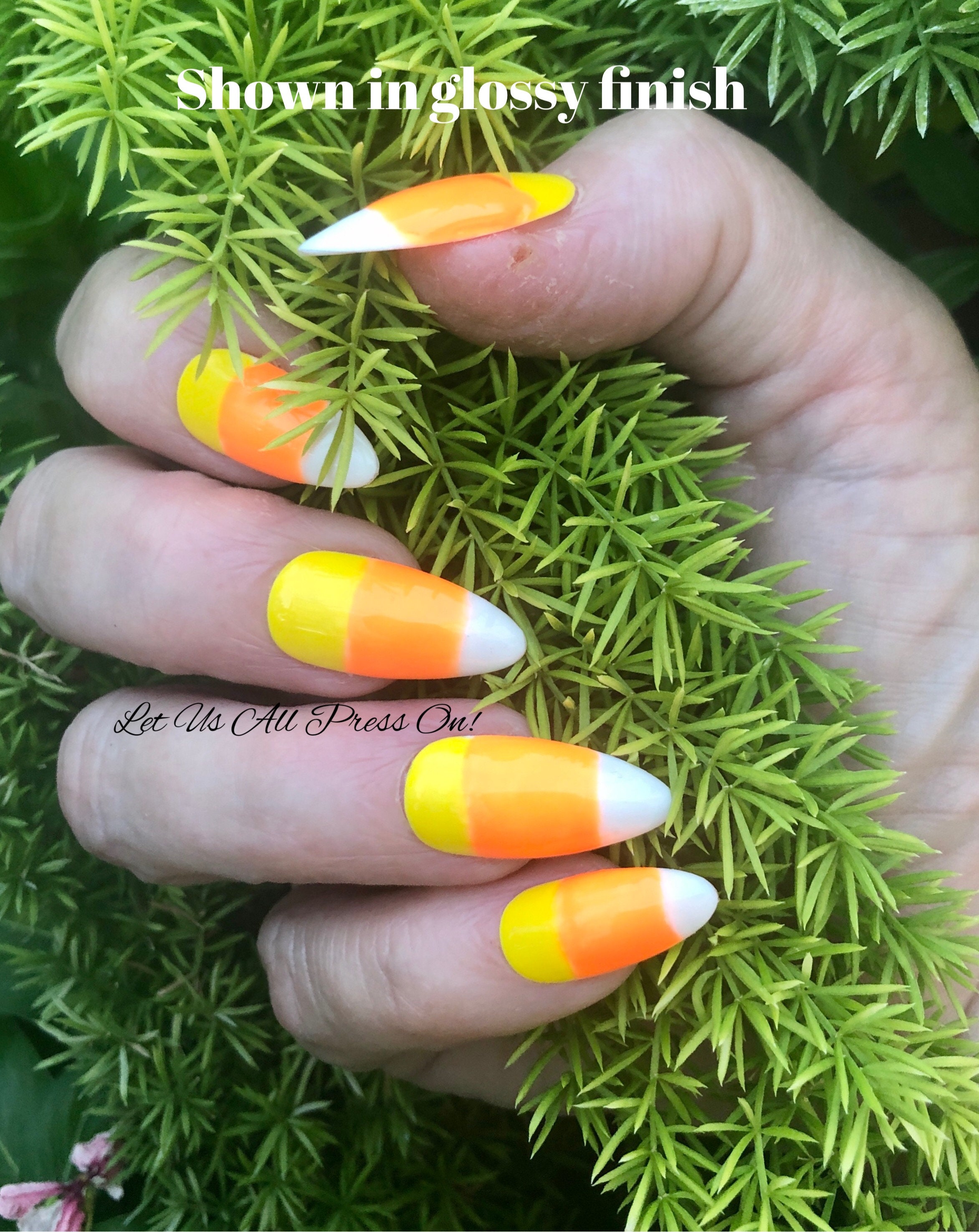 Halloween Nails Candy Corn Water Slides