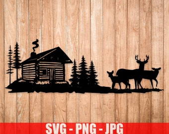 Download Winter Cabin Svg Etsy