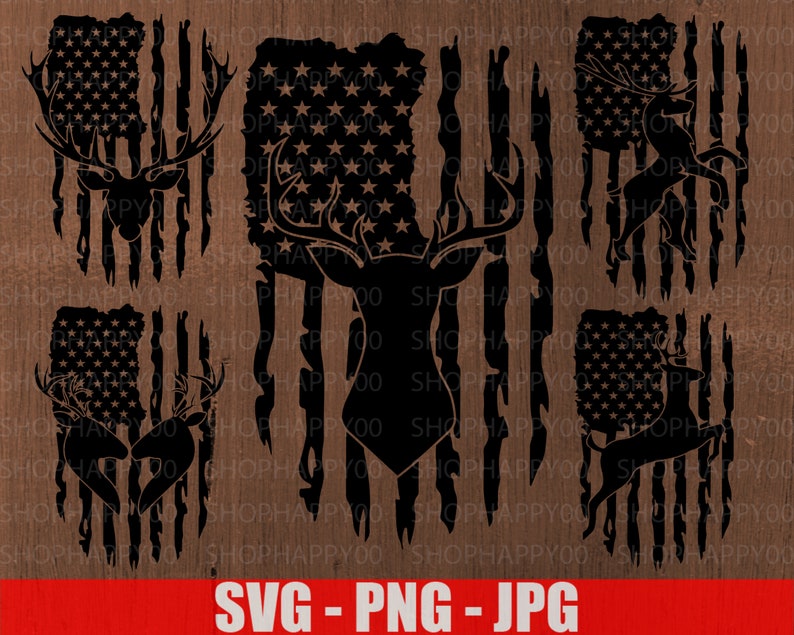 Download 14 Vector Full Bundle Deer hunt flag svg Distressed ...