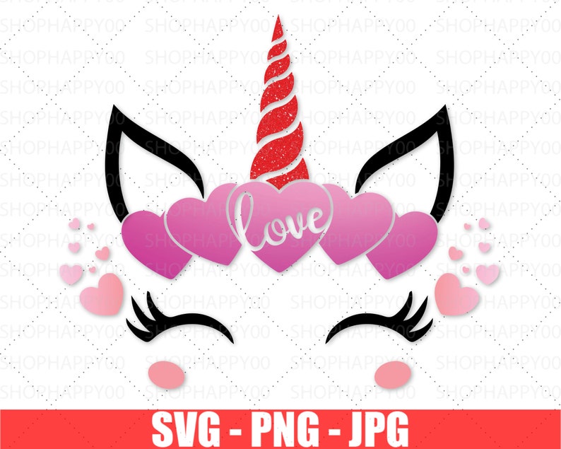 Download Valentines day unicorn svg unicorn eyelashes svg Love | Etsy
