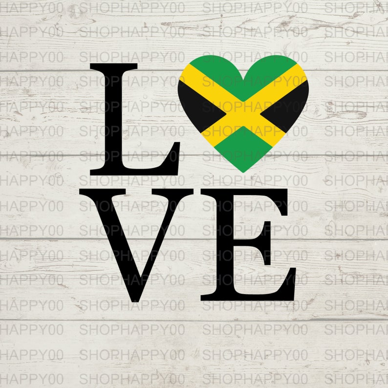 Download Love Jamaica SVG Jamaica flag svg Jamaican flag Reggae | Etsy