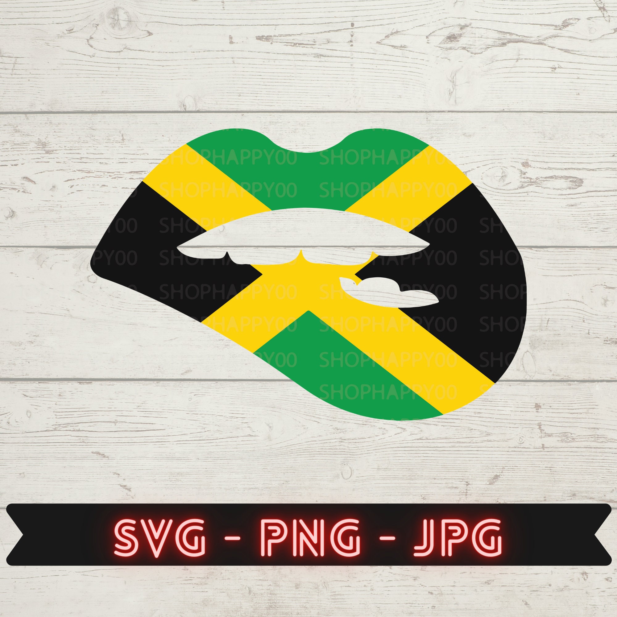 Biting lips Jamaican SVG Jamaic Flag SVG Biting lips svg Etsy