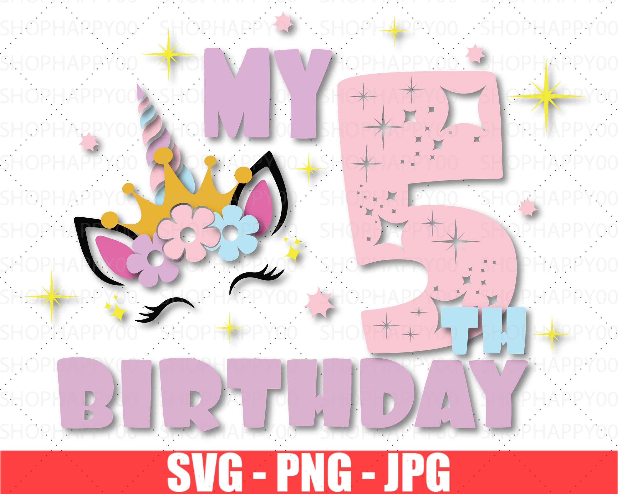 Download My 5th Birthday Svg It S My Birthday Svg Birthday Girl Svg Unicorn Birthday Svg Rainbow Horn Unicorn Birthday Shirt Svg Svg For Cricut