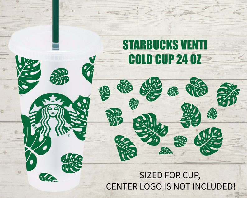 Download Monstera Starbucks Cup SVG Full Wrap Starbucks Cold Cup ...