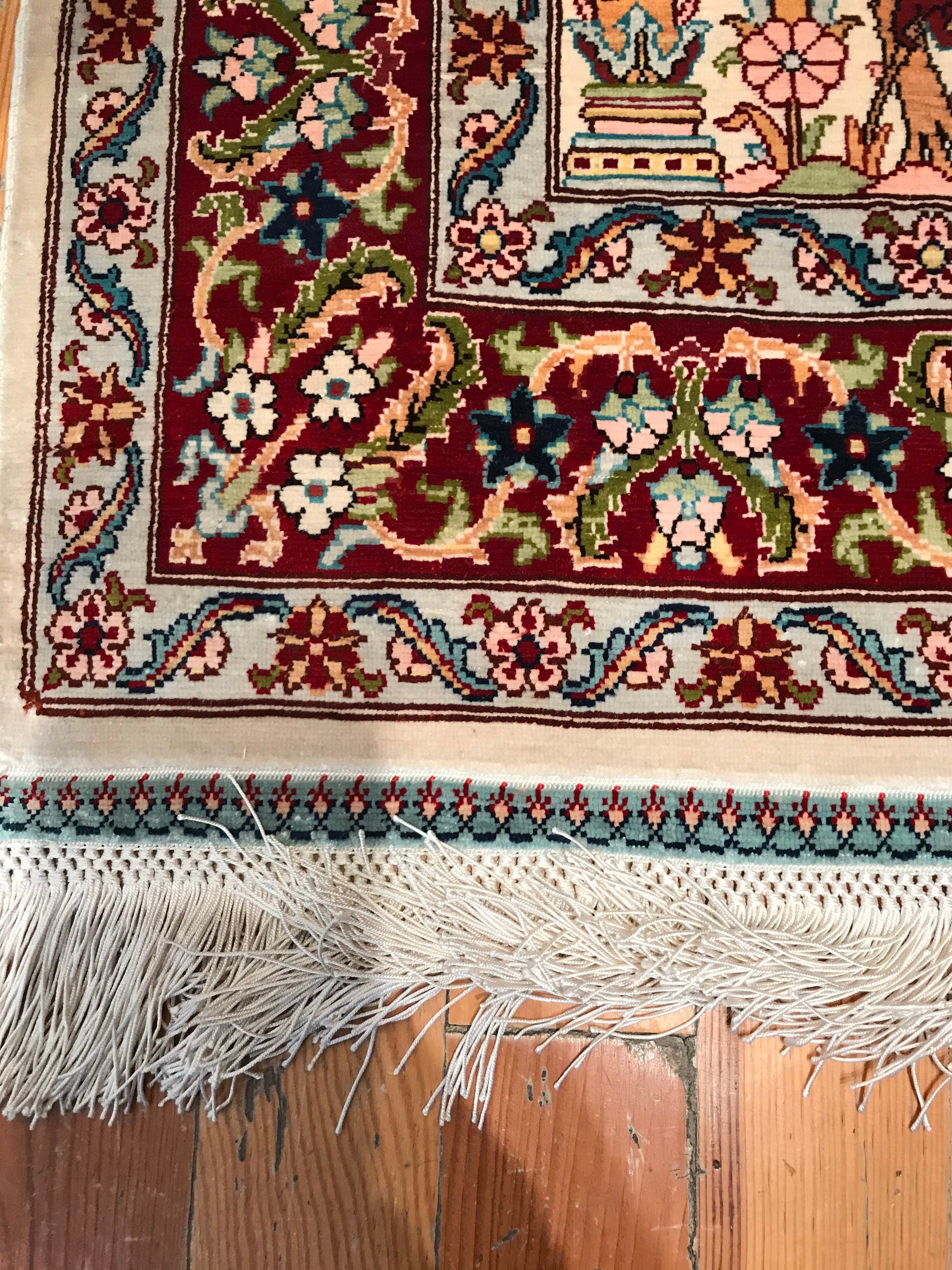 Handmade Turkish Silk Area Rug Size 2 x 3 ft Hereke Silk Rug Etsy