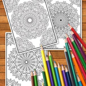 Mandala Coloring Pages for Adults Vol 1. - Instant PDF Download, Coloring Book, Adult Coloring Pages, Adult Coloring Book, Printable
