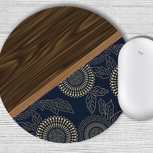 Mauspad Japanisches Holz Gedruckt Design Home Office Geschenk Dark Medium Holz Muster Effekt Beste Maus Matte von Grace und Fred
