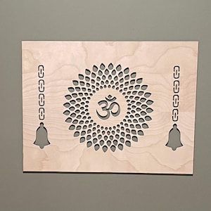 Om, Ohm Wooden Wall Art, Yoga Studio Wall Art, Meditation Room Art, Custom Om Symbol, Spiritual Wall Art, Om Wood Art.