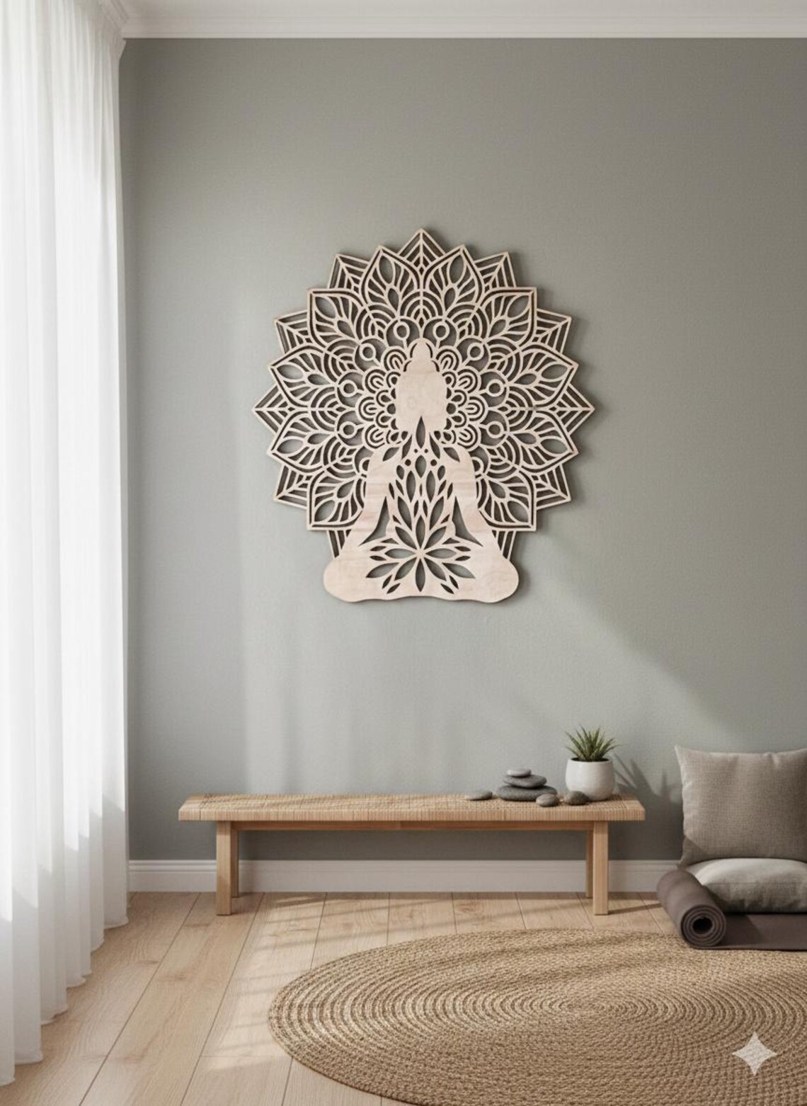 Yoga Studio Art, Buddha Wall Art for Meditation, Zen Wall Art Decor ...