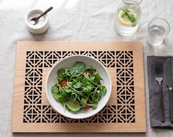 Wooden Placemat  Natural Dining Table Mat, Elegant Dining Decor set.