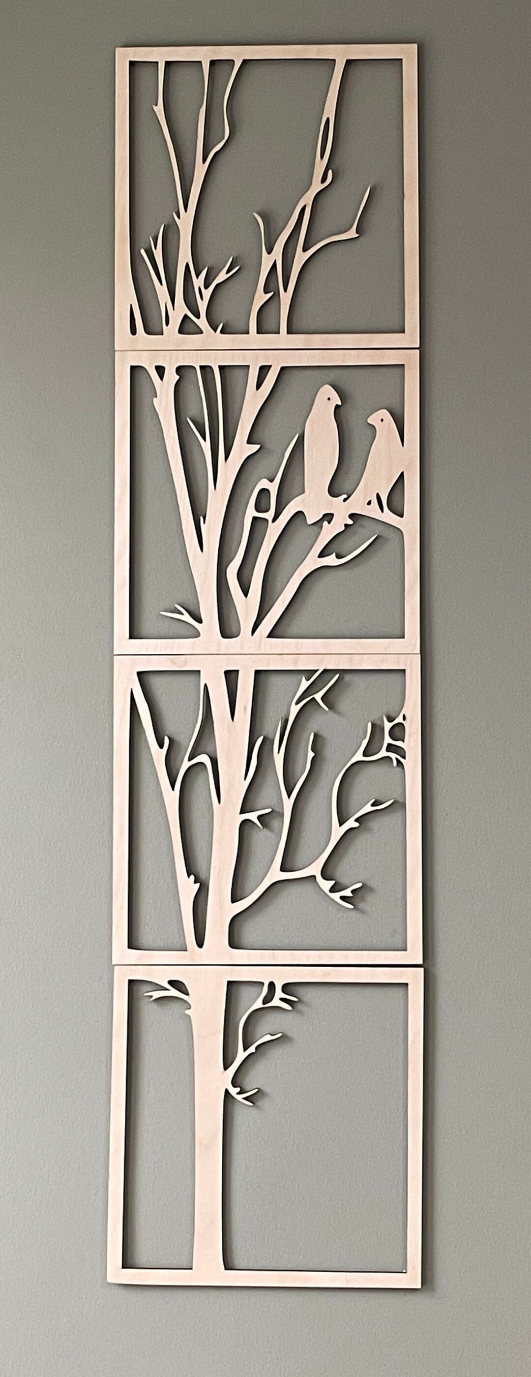 Tree & Rabbit Wall Art 60cm main image 1