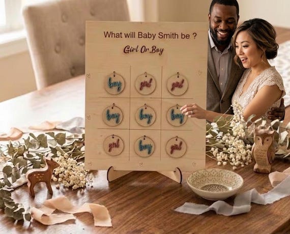 Gioco Gender Reveal Party Segno Di Rivelazione Del Genere Tic Tac Toe Stampabile| Ragazzo O Ragazza| | Stampabile DIGITALE Gioco Di Baby Shower | Gioco Di Rivelazione Del Sesso | - Italia