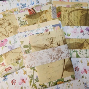 Pacote de papel floral - 25+ - Criação de cartões, Registro no diário, Artesanato em papel, Scrapbooking