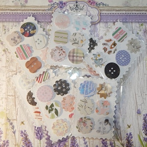 Set van 6 handgemaakte papieren knopen. Versieringen/Scrapbooking/Papercrafts/Junk Journal/Kaarten maken