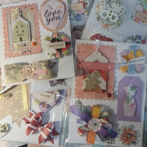 Paquete de adornos: fabricación de tarjetas, scrapbooking, manualidades con papel y diario basura