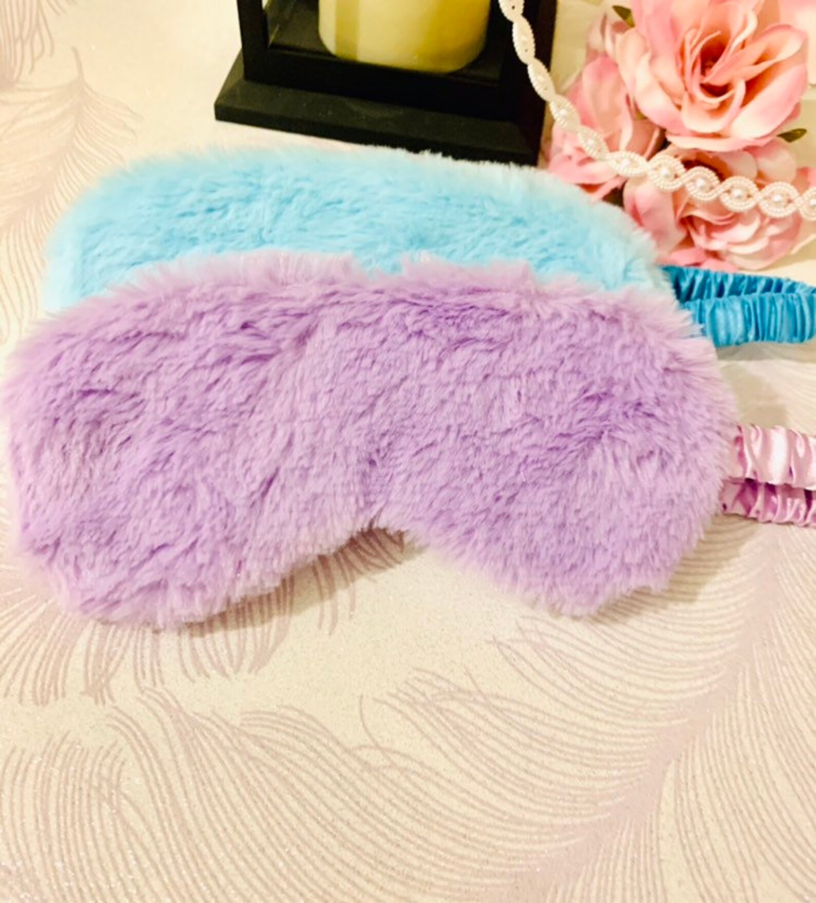 Personalised Luxury Fluffy eye mask Sleep mask Etsy