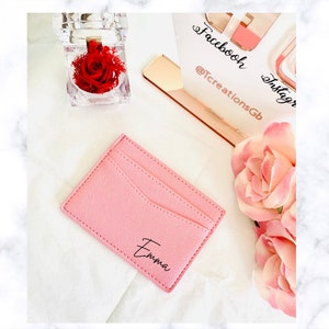 Personalised PU Leather double Card Holder, custom card case,gifts for her, gifts for him, fathers day gift, Mother’s Day gift, wedding gift