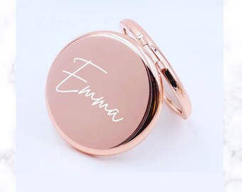 Personalised Compact mirror, bridesmaid gifts, maid of honour gift, hen night gift