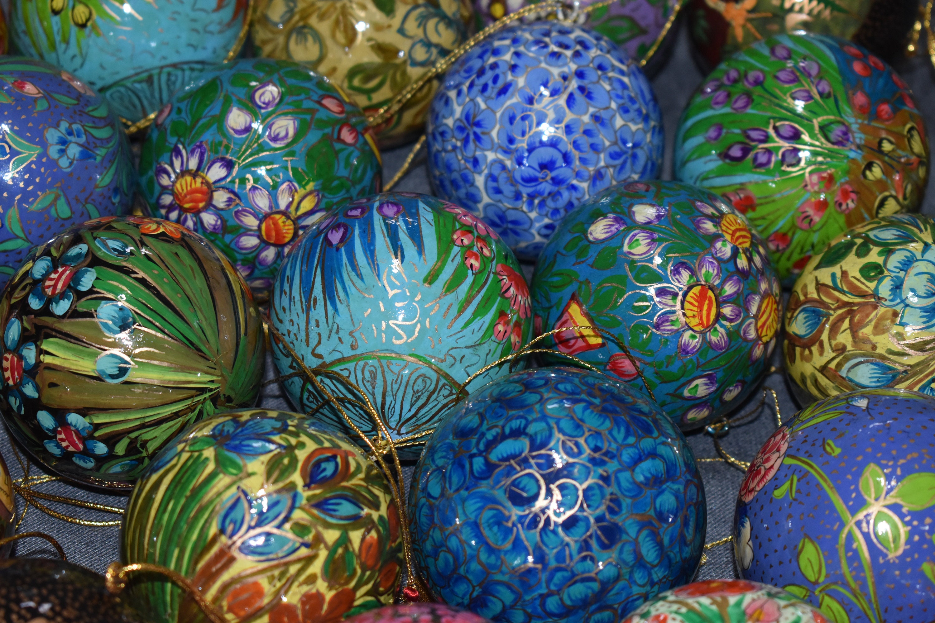 Handmade Assorted Christmas Balls Ornament Made in Kashmir Etsy
