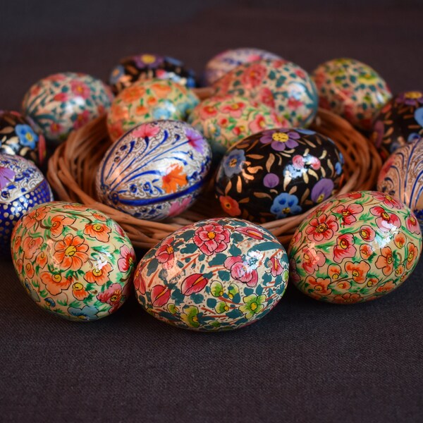 Paper Mache Egg Ornament Etsy