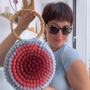 Crochet bead bag - step by step in PDF