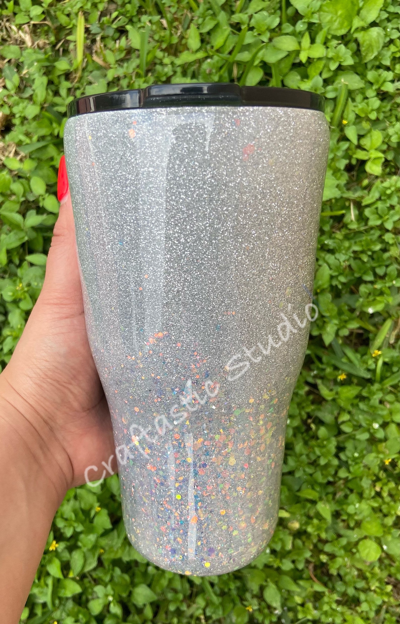 Monogram Silver Glitter Tumbler/30oz Custom Glitter Etsy UK