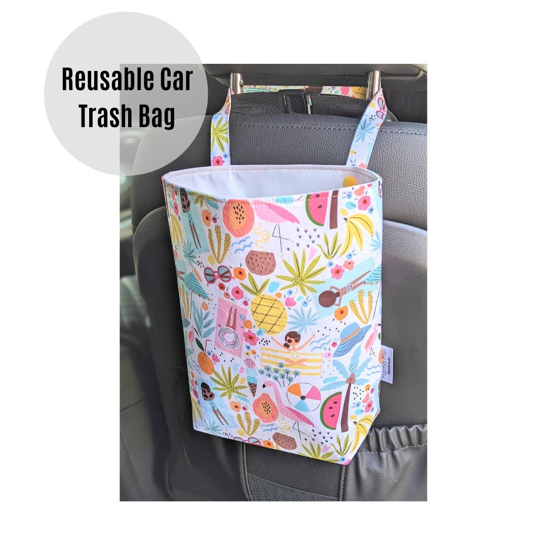 Car Trash Bag, Western Car Accessories, Western Brown Indian Design,  Reusable Trash Bag, Truck Accessories for Women, Washable Bag 