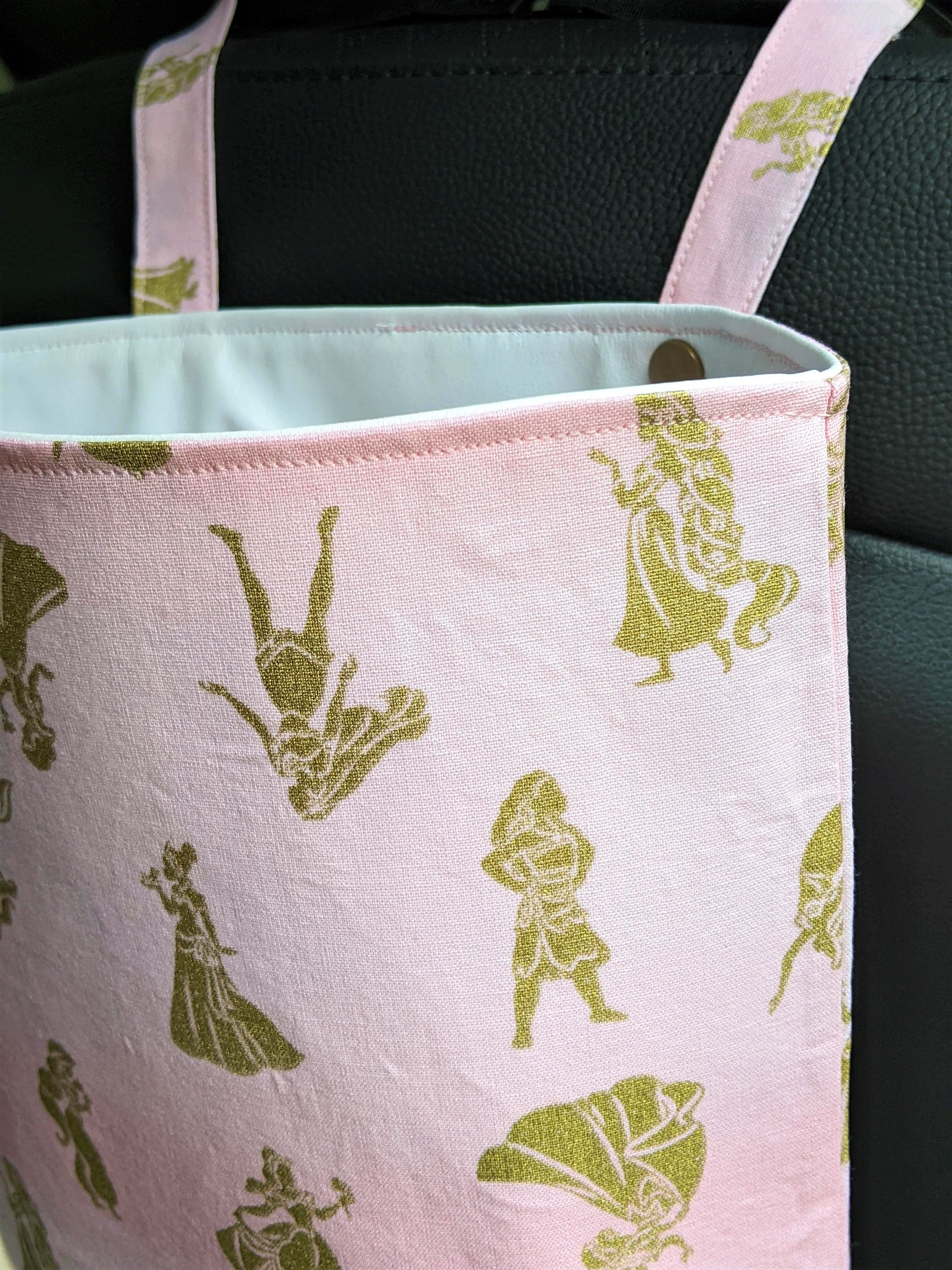 Car Organizer 'princess' Reusable Car Trash Bag Garbage Bag Pink Gold Car  Accessories Water Resistant Lining Trash Bin 