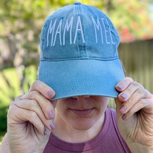 Customizable Embroidered Baseball Cap, Soft and Stylish Baseball Hat for her or him, Choose your word for custom hat, Dyed Unisex Ball Cap