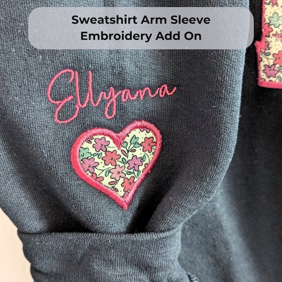 AMOMMA アモナ RIBBON SLEEVE SWEAT Sweatshirt Embroidery Add-on - ADDITIONAL Arm Sleeve, Roman