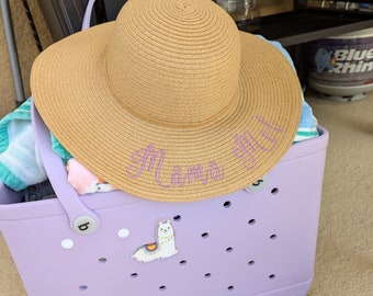 Chapeau De Soleil Personnalisé, Chapeau De Plage Avec Initiales