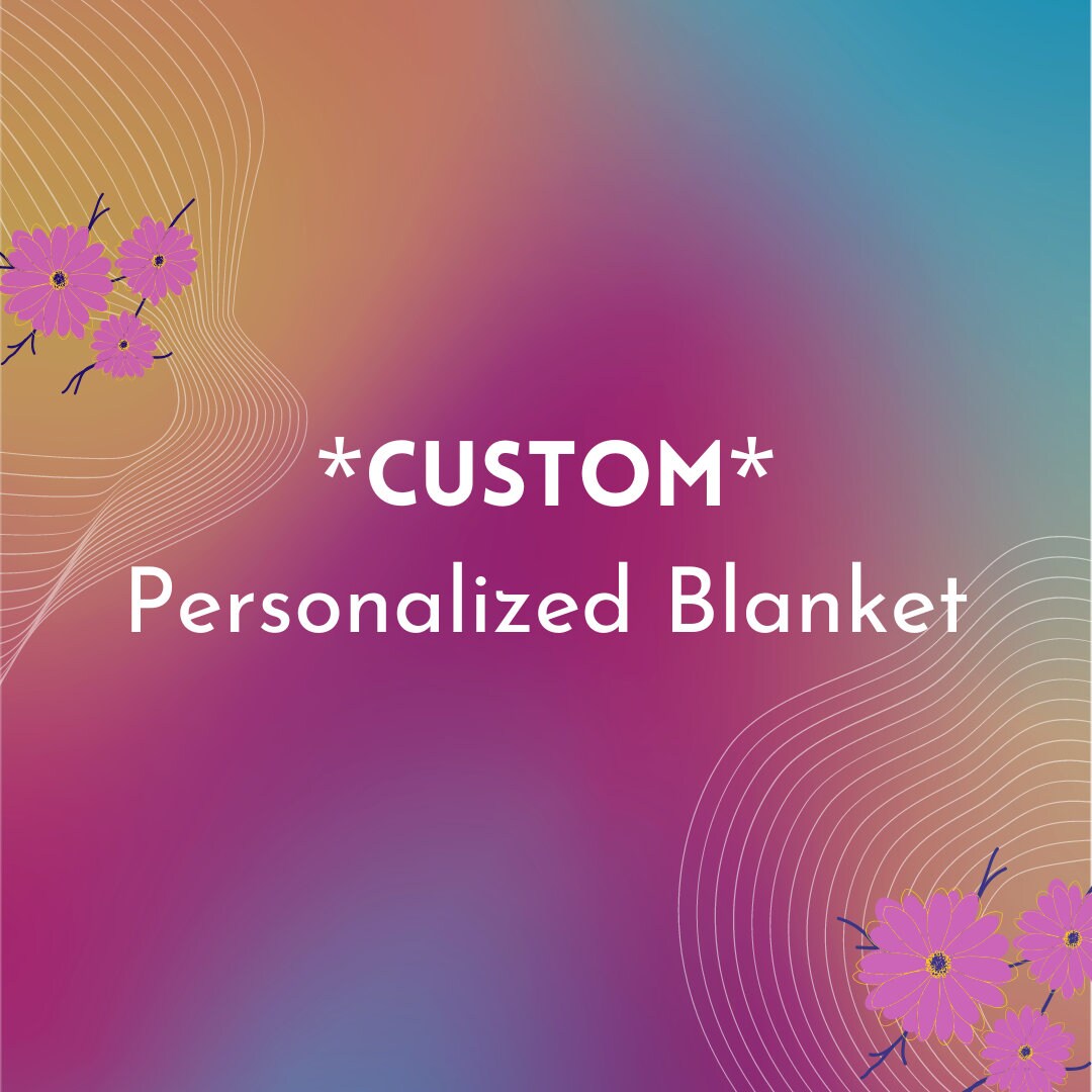 Custom Personalized Baby Blanket | Name Customizable Minky Toddler Gift Embroidered Xmas