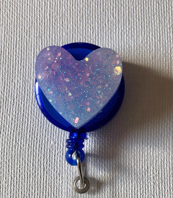 Heart Badge Reel Blended Light Purple, Light Blue and White Glitter on  Bright Blue Reel -  Canada