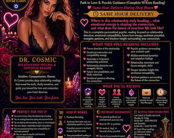Relationship Direction Reading – Path to Love,  Same Hour Clarity, Accurate Psychic PDF