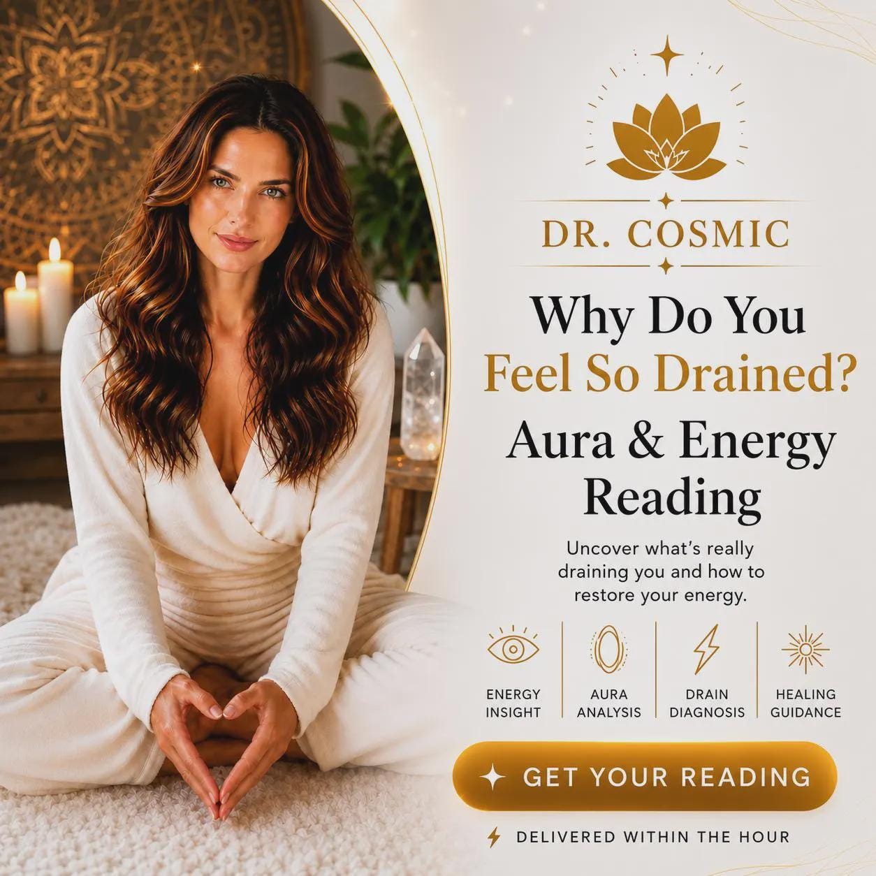 Same Hour Psychic Reading, Spiritual Guidance, Energy Clarity, Aura & Chakra Insight