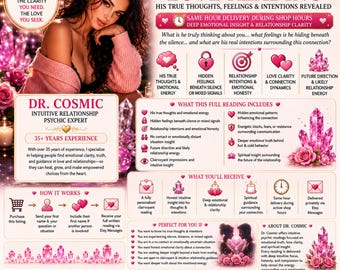 Full Love Reading - His Thoughts, Feelings, Intentions Revealed (Same Hour), Accurate Psychic PDF