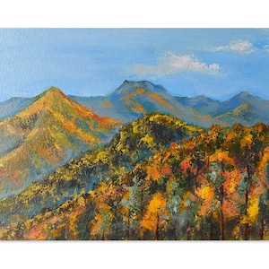 Colorado In Fal Oil Painting Mountains  Original Art  Rocky Hiking Painting Golden Colorado Oil Painting Mountain Wall Art Gift Painting