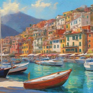 Positano Painting Amalfi Coast Original Art Italy Impasto Oil Painting Seascape Artwork Custom Gift Painting by ArtElenaBerezina