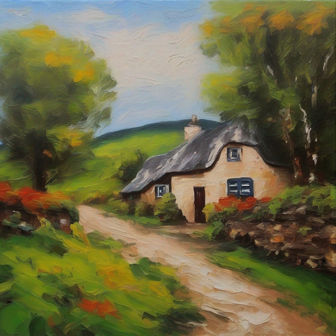 Ireland Painting Irish Original Art Landscape Artwork Etsy